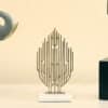 Gold Metal & Marble Elisa Abstract Small Table Decor Showpiece