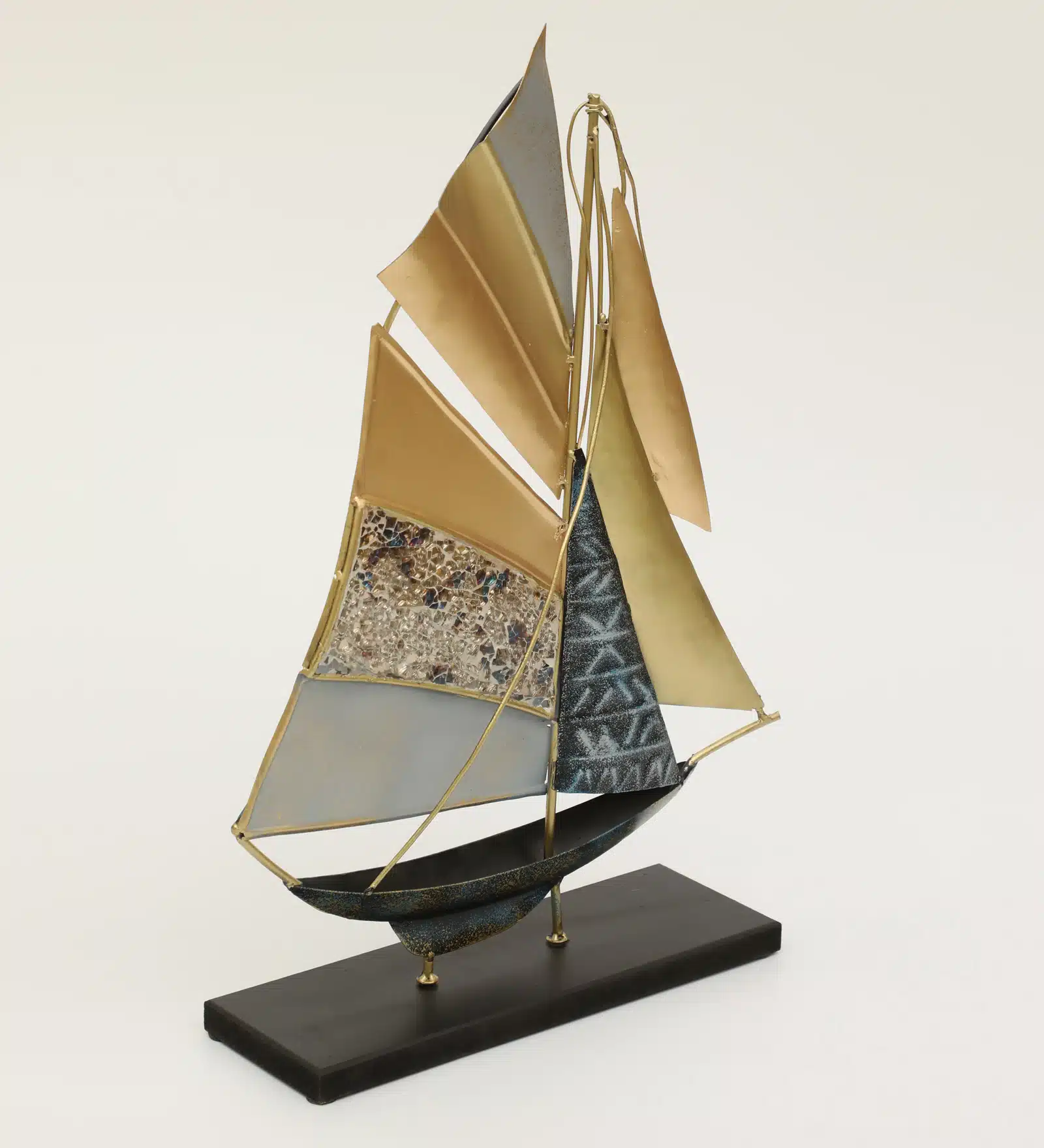 Vedas Exports Metal & MDF Boat Ship Showpiece for Home Decor – Decorative Ship Model Table Decor for Living Room, Office Desk, Bedroom – Gift Item (14 x 20 Inch) - Image 7