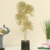 Gold Leaf Showpiece - Prisha Metal MDF Table Decor