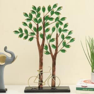 Metal & MDF Multicolor Advik Tree Showpiece Table Decor
