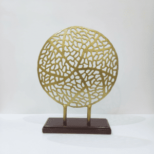 Metal Lotus Leaf Table Decor Showpiece