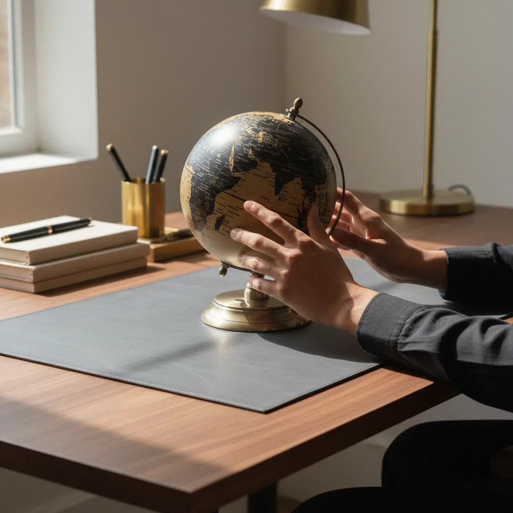 Multicolor Metal Decorative Globe Table Decor Showpiece - Image 2