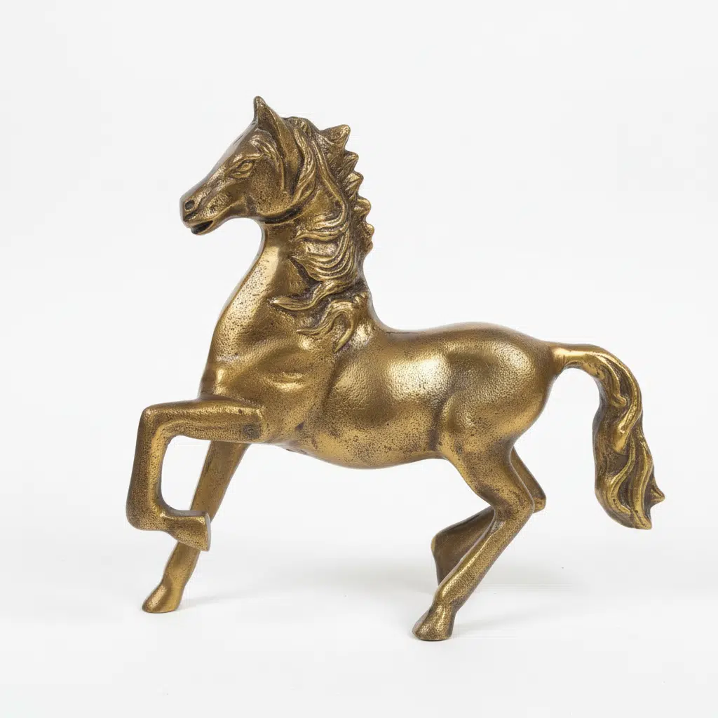 Vedas Alu Gold Running Horse Figurine Showpiece Table Decor - Image 3