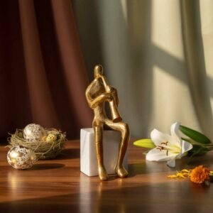 Vedas Alu Gold Trumpet Musician Figurine Showpiece Table Decor