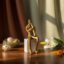 Vedas Alu Gold Trumpet Musician Figurine Showpiece Table Decor