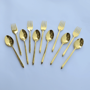 Vedas Stainless Steel Gold Cutlery Set of 12