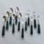 Vedas Stainless Steel Green Jade Cutlery Set of 12