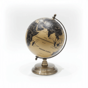 Multicolor Metal Decorative Globe Table Decor Showpiece