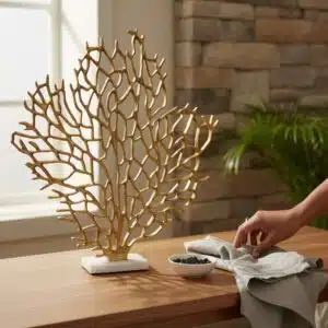 Vedas Alu Gold Tree Big Figurine Showpiece Table Decor
