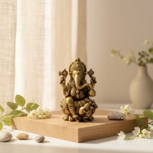 Vedas Brass Fine Ganesha Idol & Figurine Showpiece