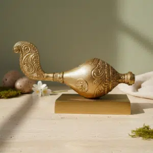 Vedas Alu Gold Sankh Big Figurine Showpiece Table Decor
