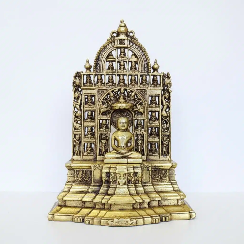 Vedas Brass Jain Temple large Idol & Figurine Showpiece - Image 4