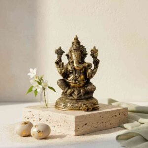 Vedas Brass Ganesha Big Idol & Figurine Showpiece