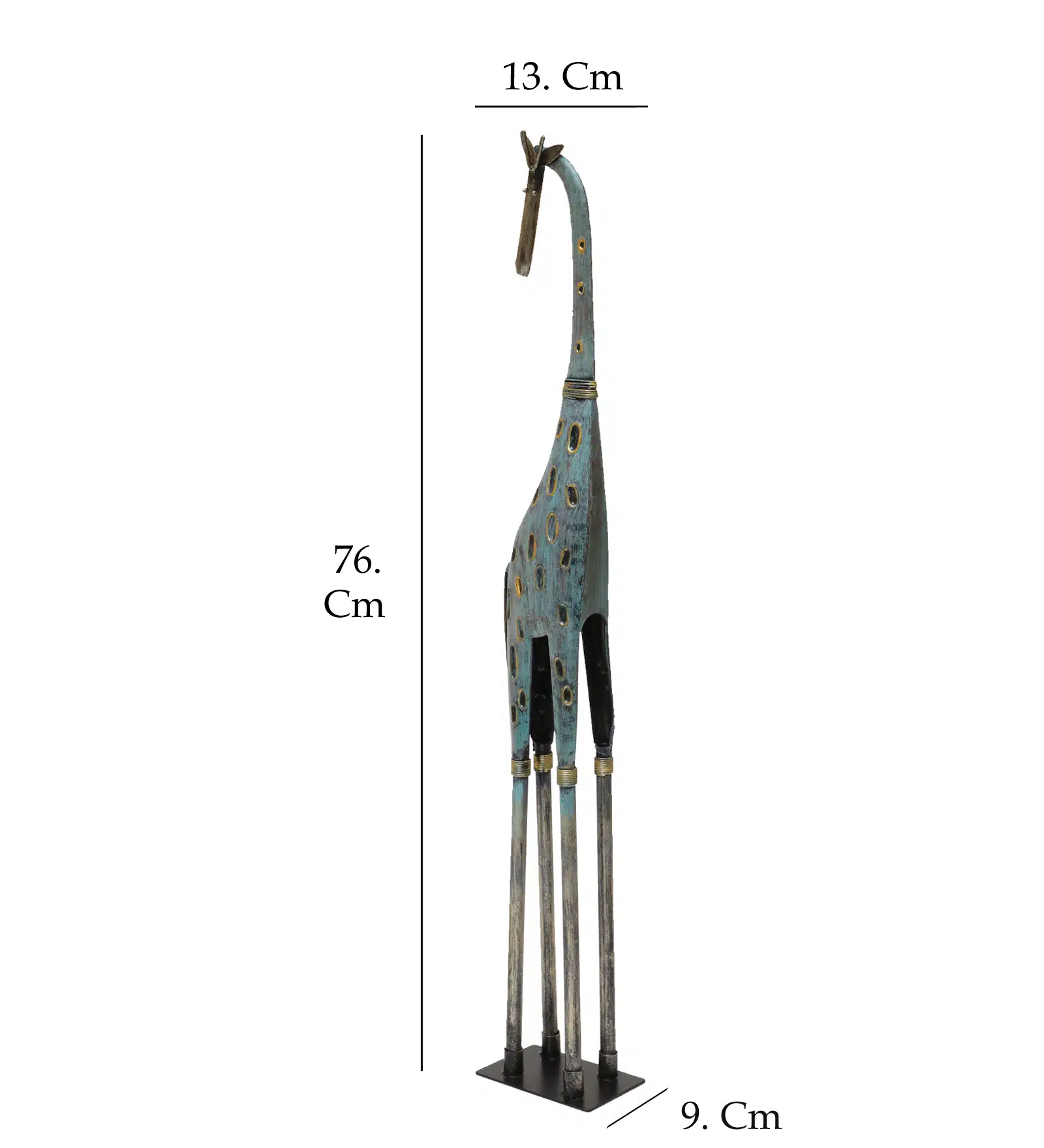 Metal Multicolor Eva Giraffe/2 Showpiece Table Decor - Image 3