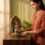 Buddha Leaf Water Fountain – Zen Indoor Meditation Decor