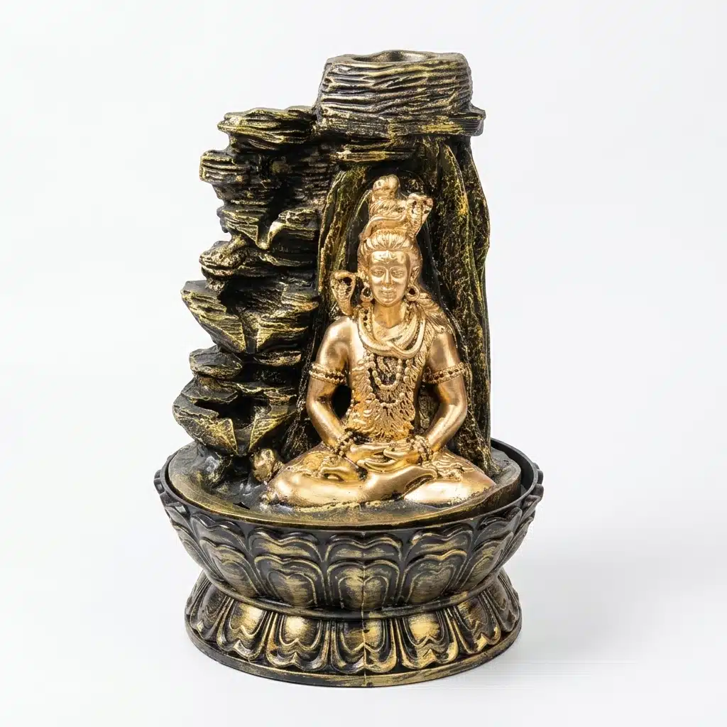 Shiva Tabletop Water Fountain – Indoor Meditation Waterfall with Rock Design, Spiritual Home Décor Fountain for Living Room, Office & Puja Room - Image 4