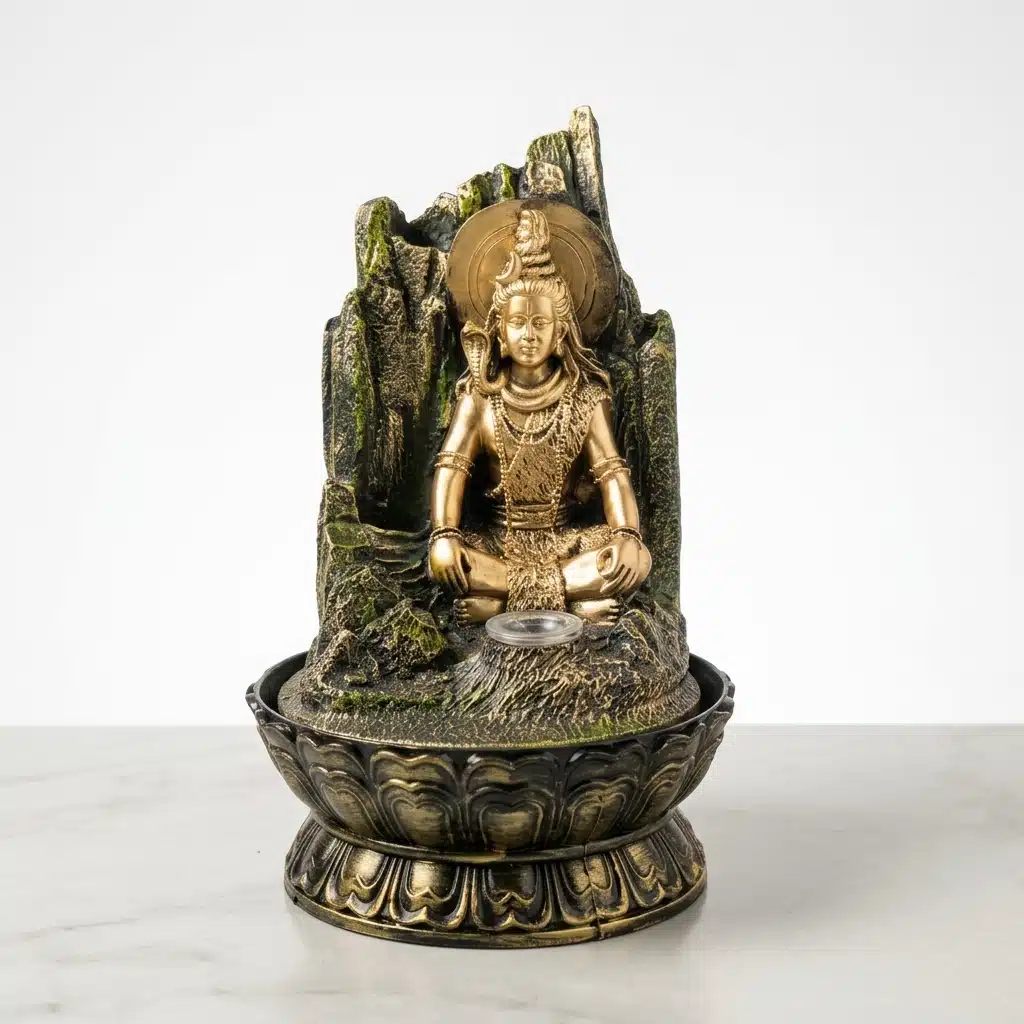 Shiva Tabletop Water Fountain – Indoor Meditation Decor - Image 4