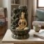 Shiva rock cascade indoor water fountain for spiritual home décor