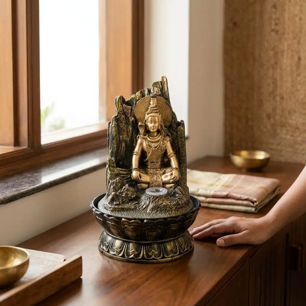 Shiva Tabletop Water Fountain – Indoor Meditation Decor - Image 3