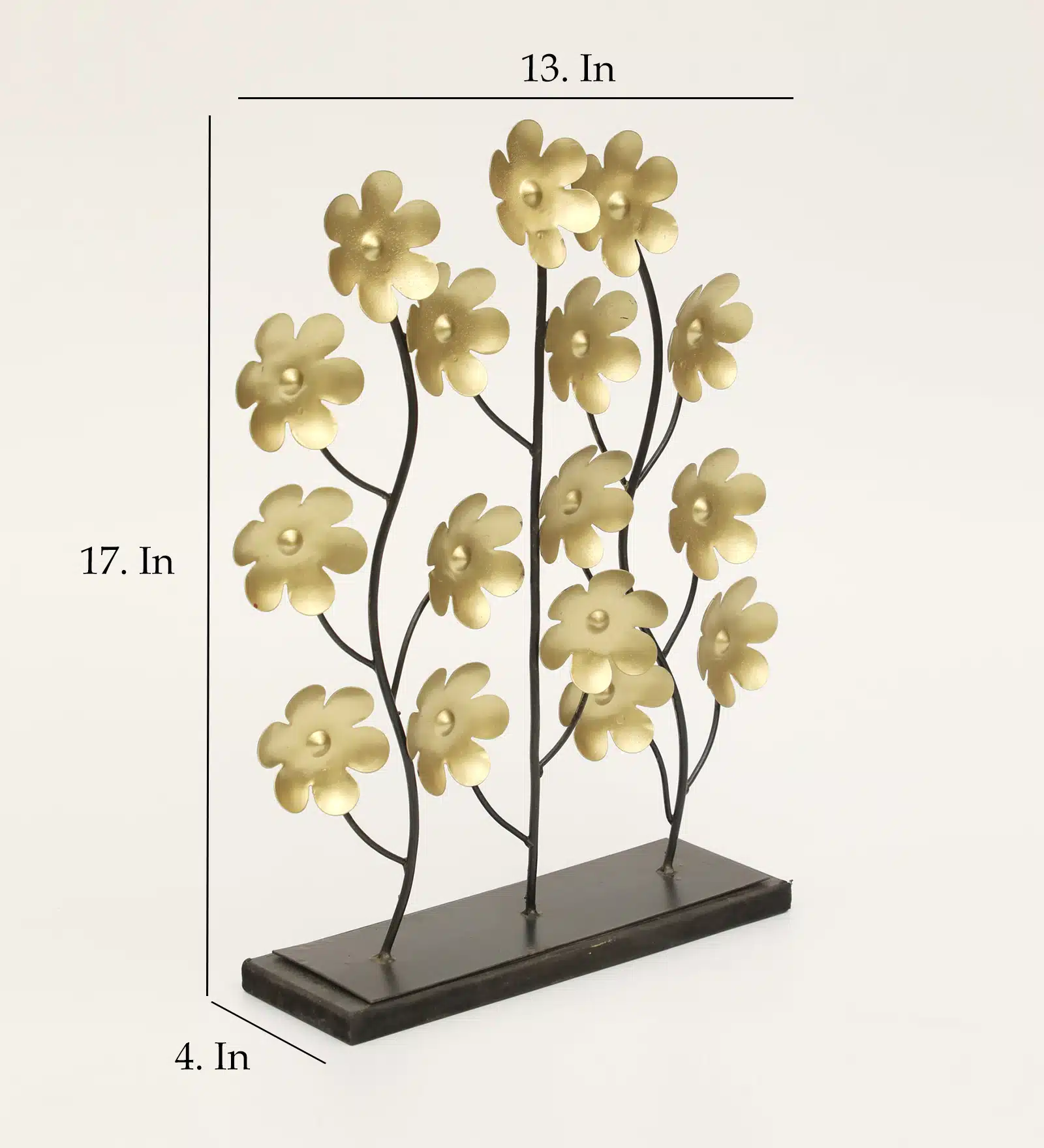 Metal & MDF Multicolor Liana Flower Showpiece Table Decor - Image 3
