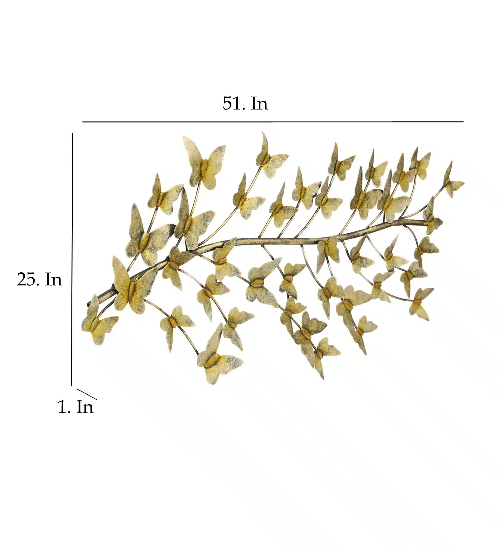 Butterfly Wall Hanging – Apollo Metal Mounted Sculpture - Image 3