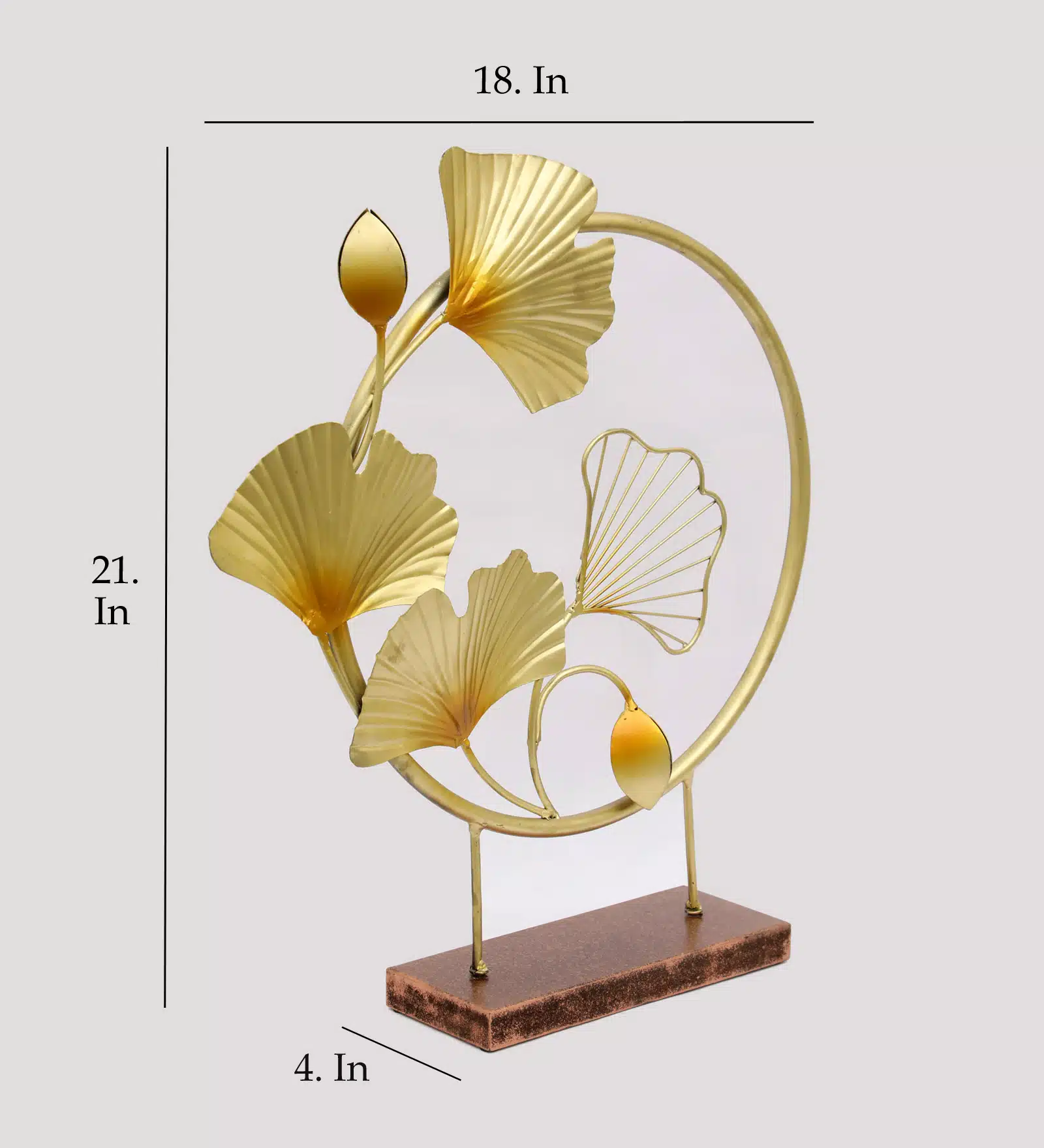 Ginkgo Table Decor Showpiece - Metal MDF Large 18x21 Inch - Image 5