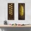 Gold Wall Decor Set of 2 – Metal and MDF Art Panels 8x20