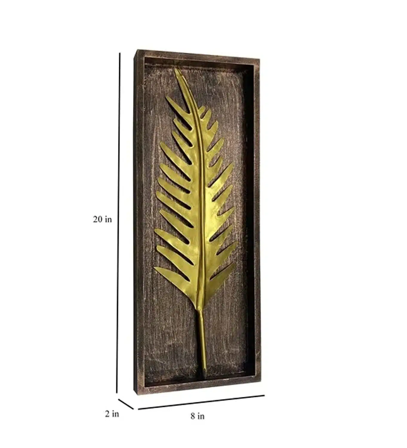 Gold Wall Decor Set of 2 – Metal and MDF Art Panels 8x20 - Image 7