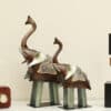 Metal Multicolor Anaya Elephant Showpiece Table Decor Set of 2