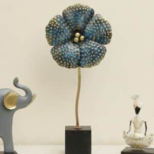 Metal & MDF Multicolor Leen Flower Showpiece Table Decor