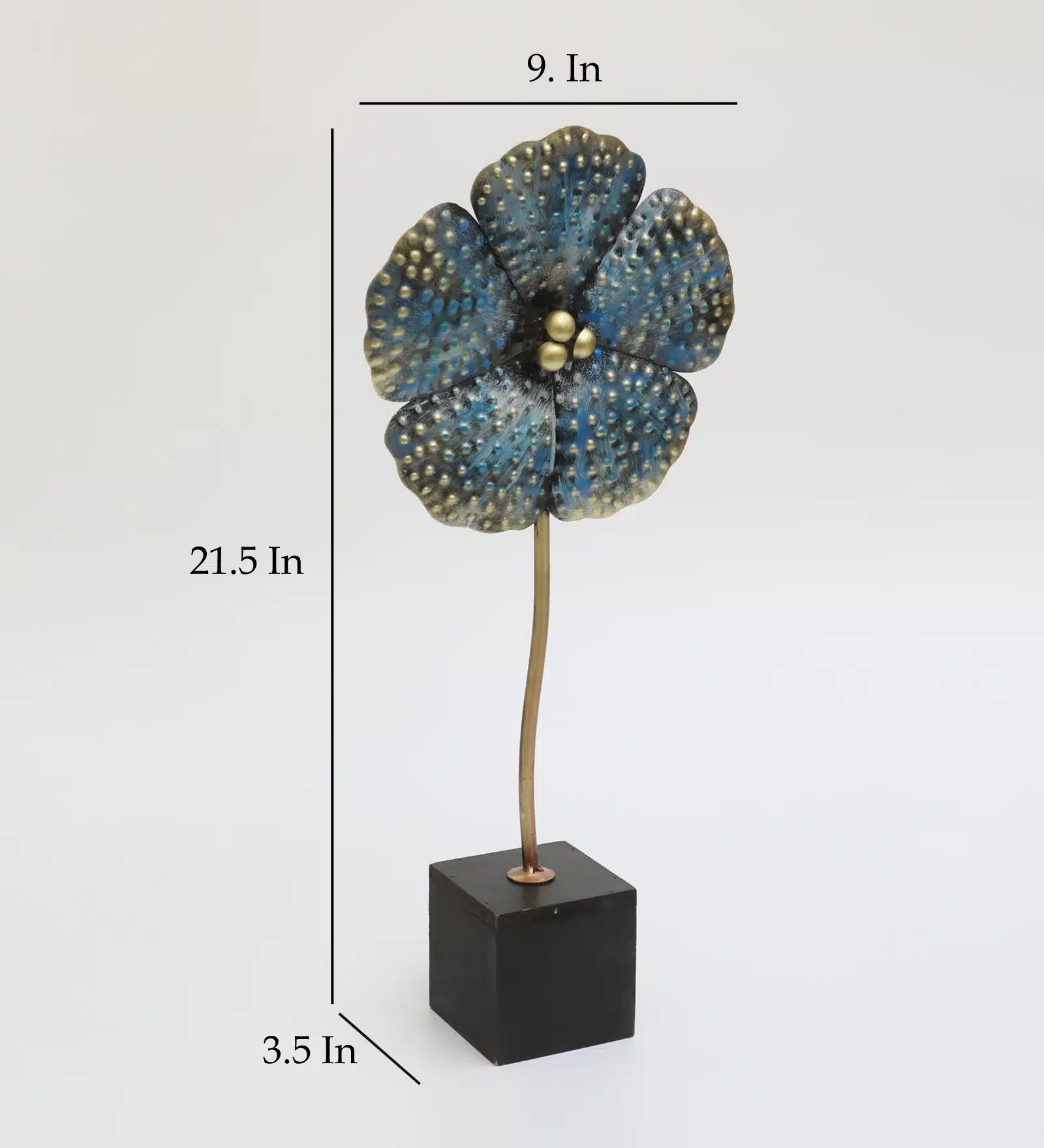 Metal & MDF Multicolor Leen Flower Showpiece Table Decor - Image 3