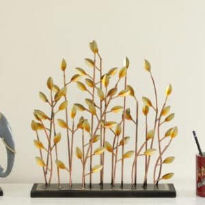 Vedas Exports Iron Abstract Leaves Table Decor Showpiece – Large Decorative Showpiece for Living Room, Console Table, Office, Hotel – Home Decor Gift Item (Size 17 x 19 Inches)