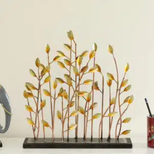 Vedas Exports Iron Abstract Leaves Table Decor Showpiece – Large Decorative Showpiece for Living Room, Console Table, Office, Hotel – Home Decor Gift Item (Size 17 x 19 Inches)