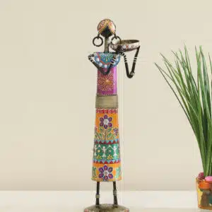 Akiro Designer 2 Showpiece Table Decor Handcrafted Metal Multicolor Figurine