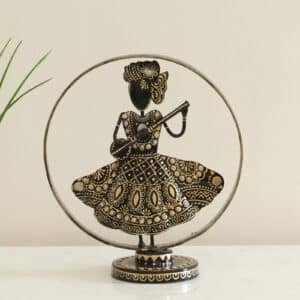 Metal Multicolor Anushree Sitar Showpiece Table Decor