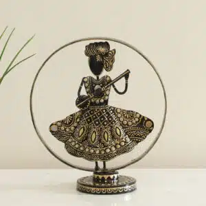 Metal Multicolor Anushree Sitar Showpiece Table Decor