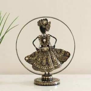 Metal Multicolor Anushree Dholak Showpiece Table Decor