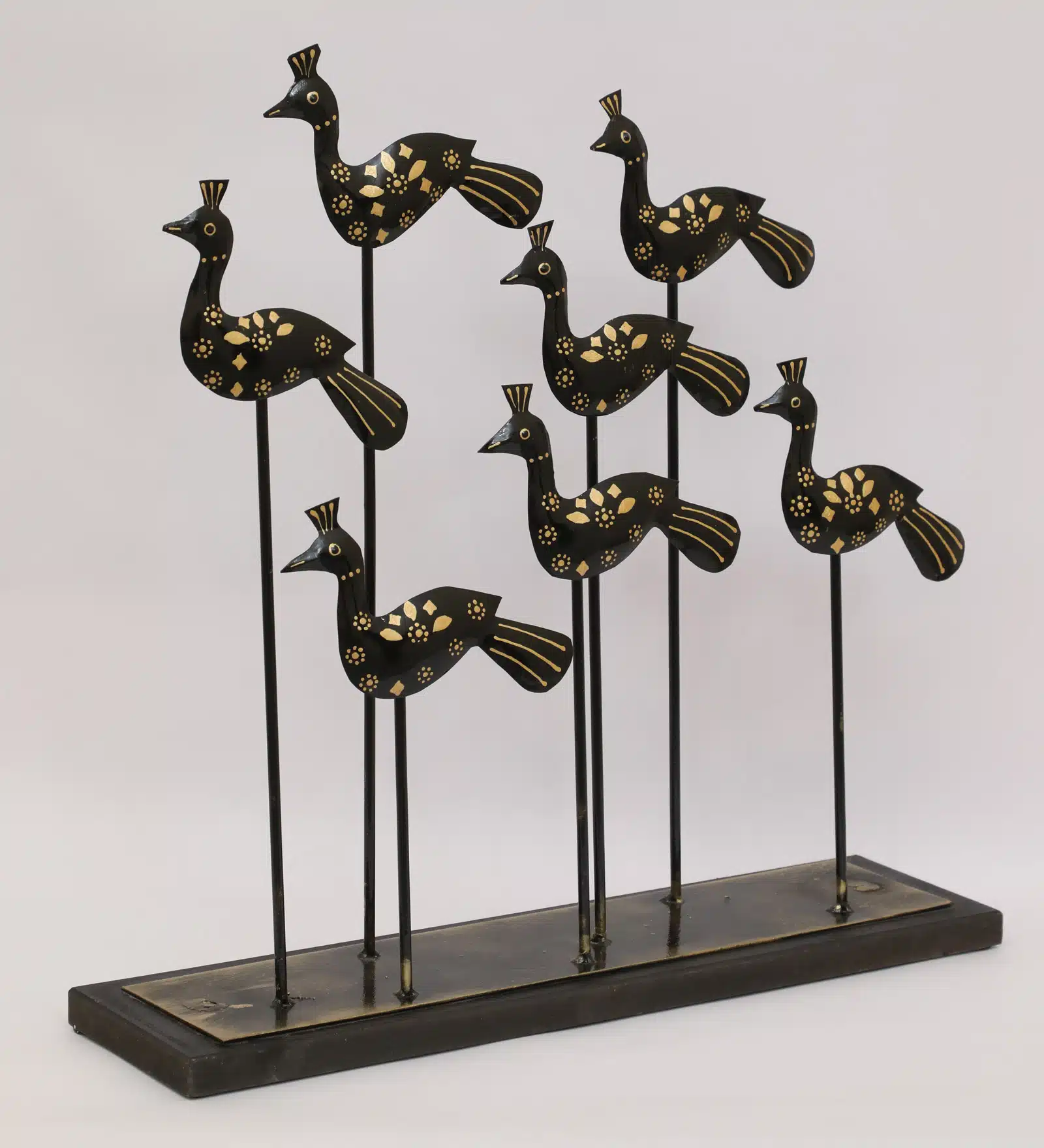 Metal & MDF Black Angel Bird Showpiece Table Decor - Image 2