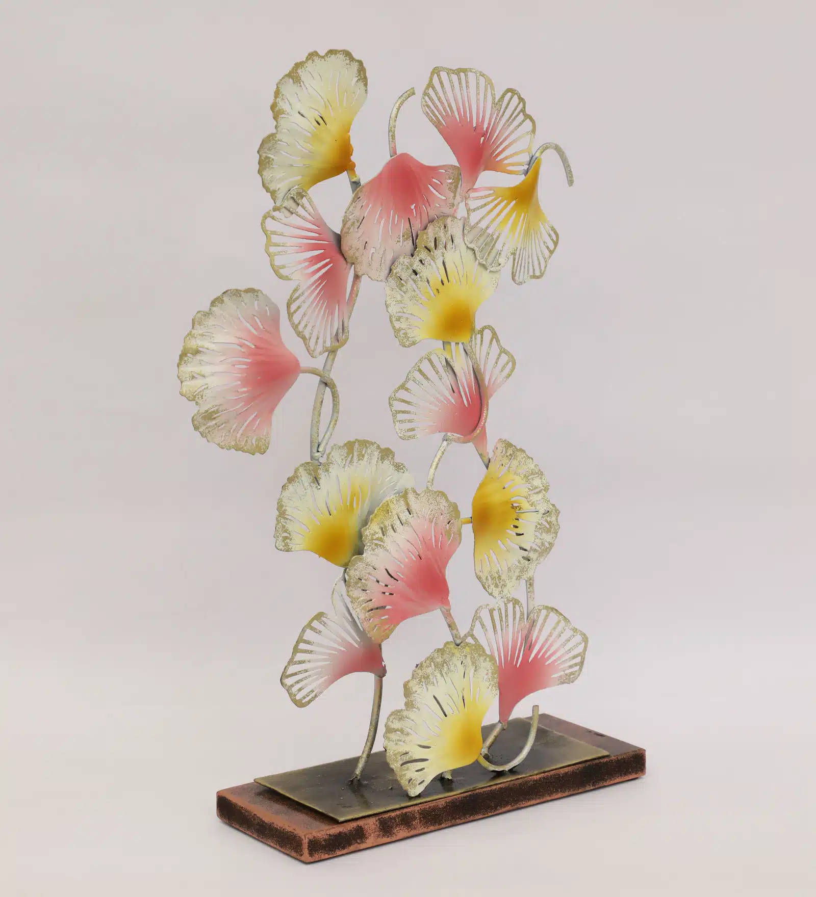 Metal & MDF Multicolor Tej Bunch Ginko Showpiece Table Decor - Image 2