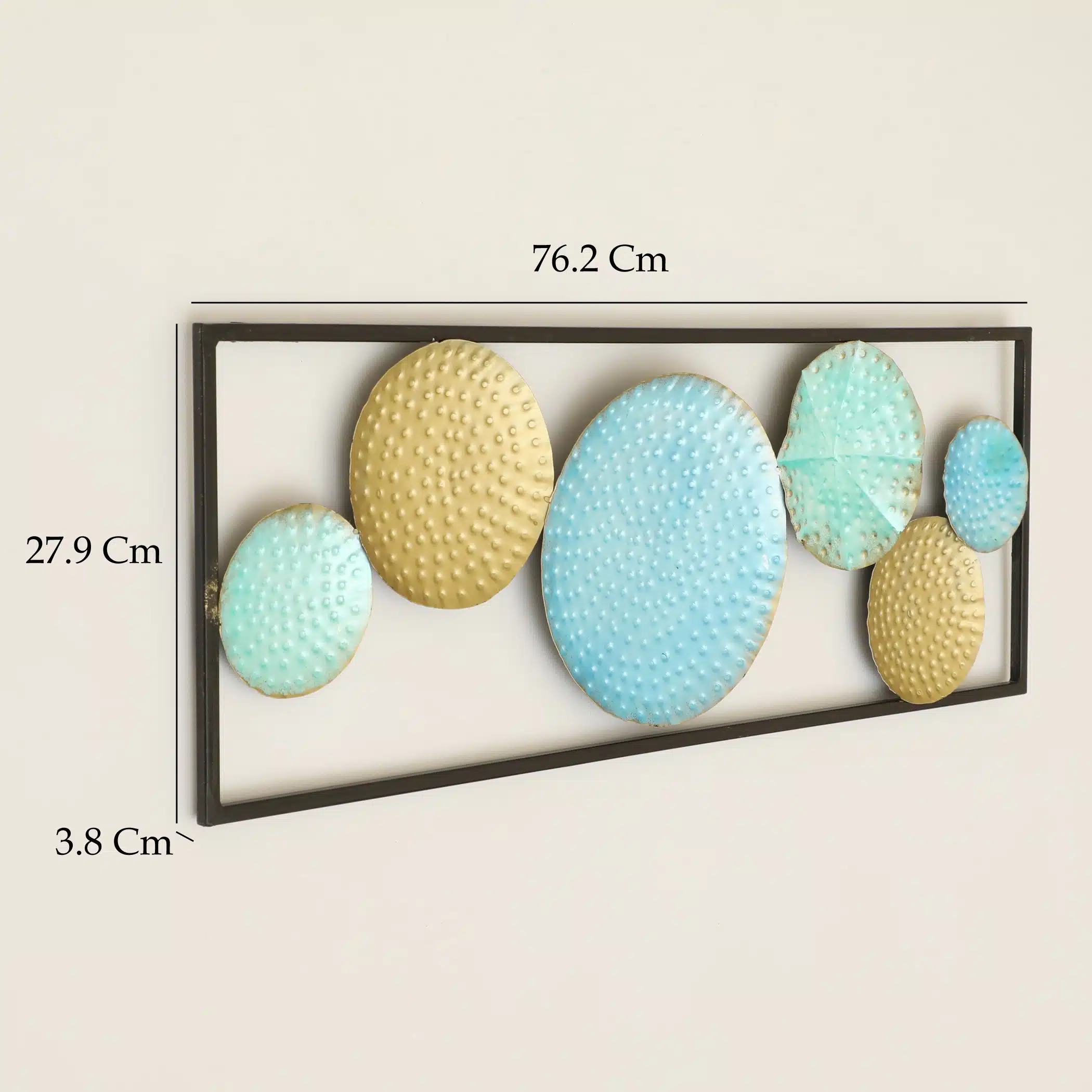 Rectangular Wall Decor – Basil Hammered Metal Wall Frame - Image 3