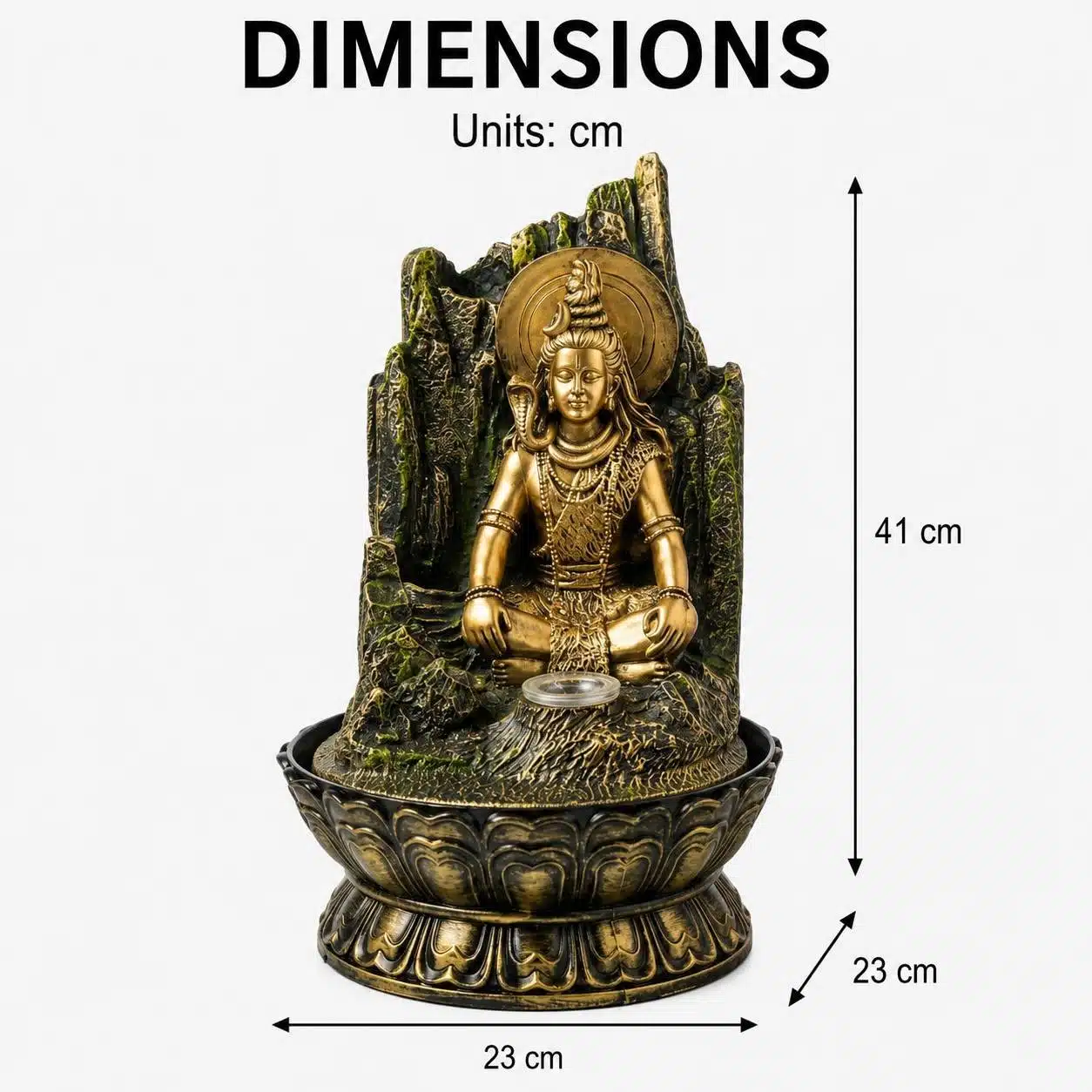 Shiva Tabletop Water Fountain – Indoor Meditation Decor - Image 5