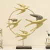 Metal & MDF Gold Shine Flying Bird Showpiece Table Decor