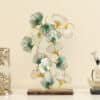 Metal & MDF Multicolor Estella Ginko Showpiece Table Decor