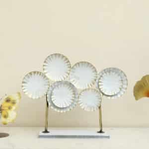 Metal & MDF Multicolor Yara Abstract Showpiece Table Decor