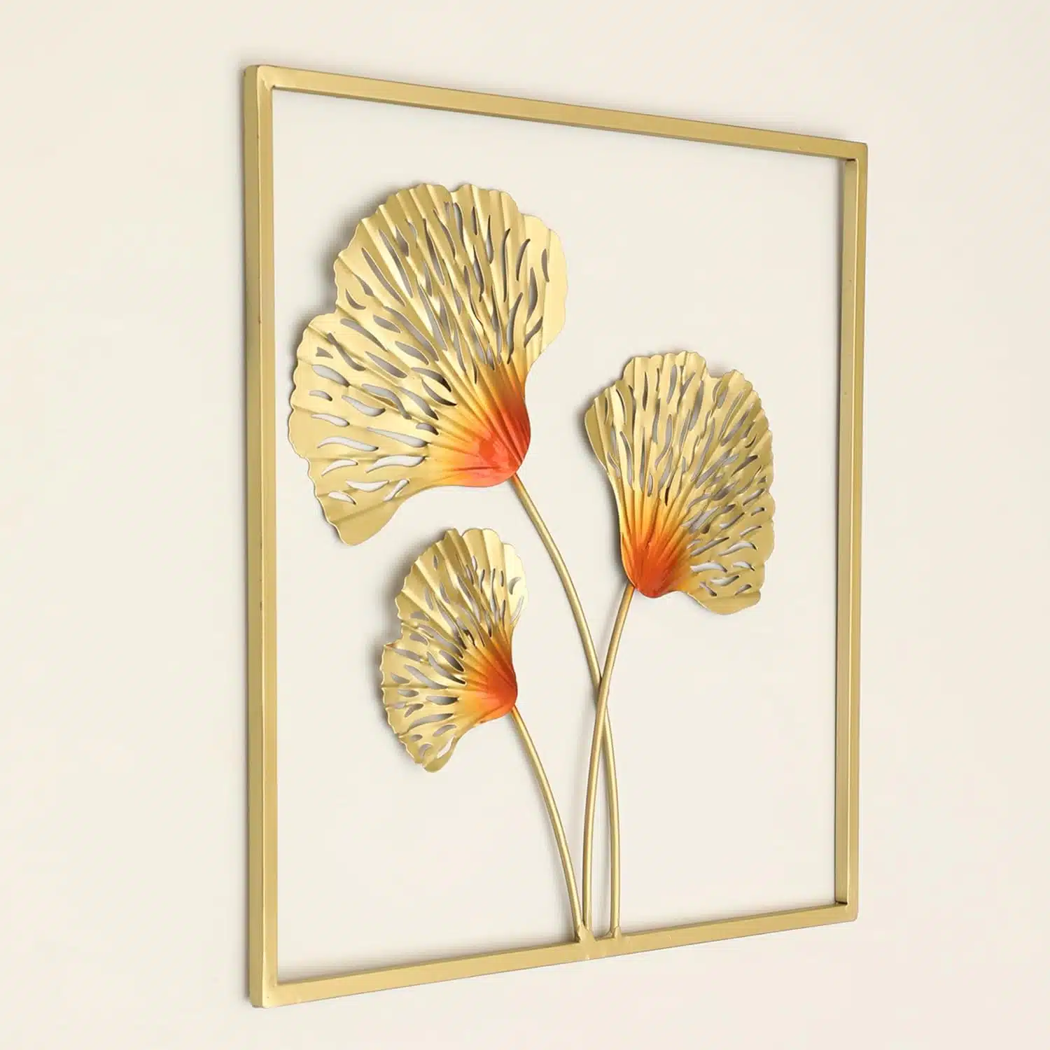 Vedas Exports Ginkgo Leaf Metal Wall Art with MDF Frame | Modern Wall Hanging Decor for Living Room, Bedroom, Dining Room | Iron Wall Decor | Home Wall Decoration | 18 x 18 Inch - Image 7