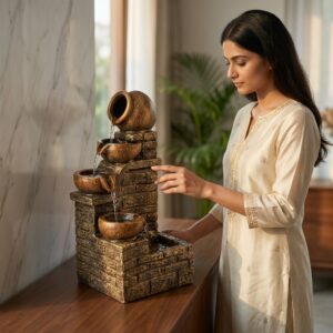 tiered pot indoor waterfall fountain for zen home décor
