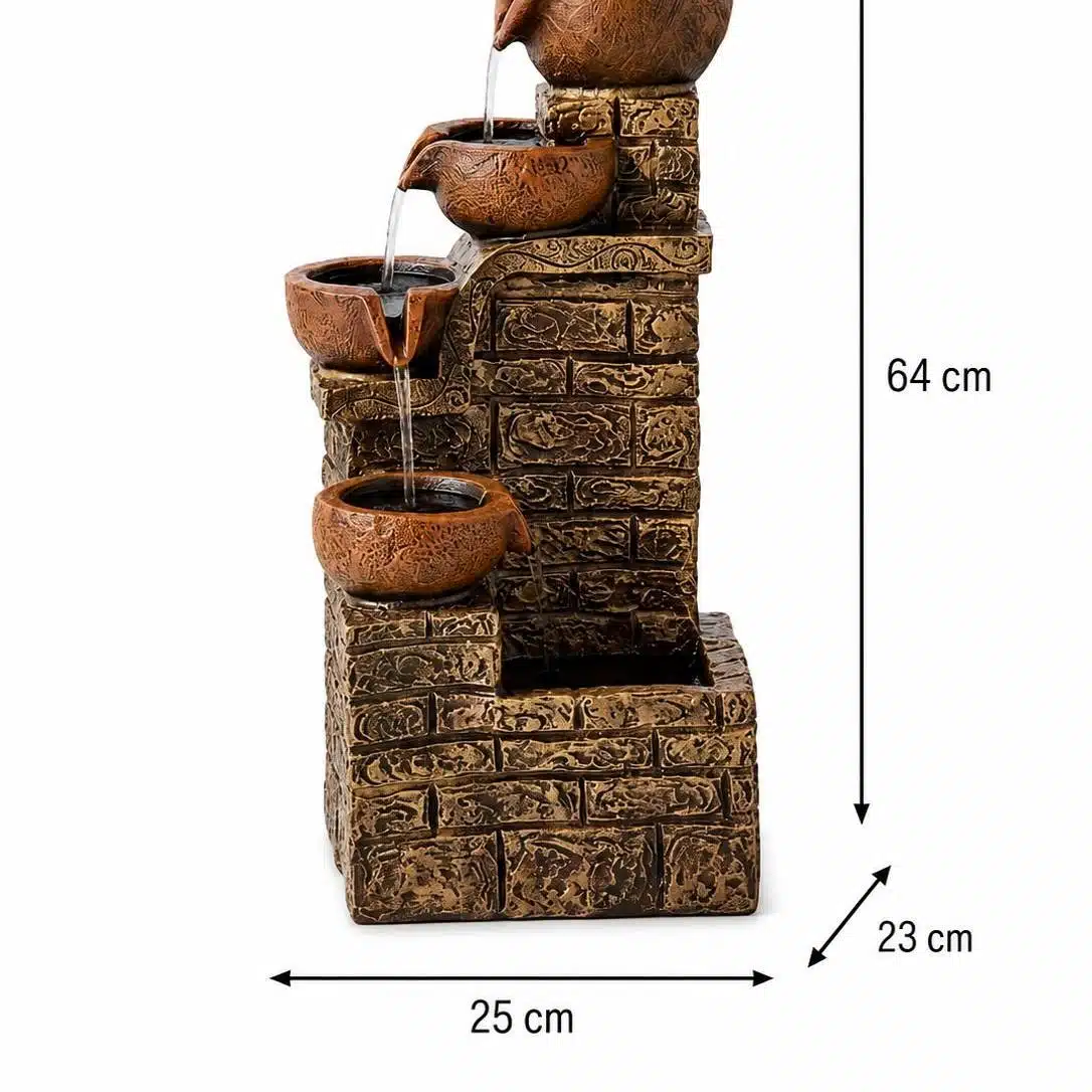 Tiered Pot Indoor Water Fountain for Zen Meditation & Peaceful Home Decor - Image 6