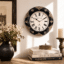 Roman Numeral Wall Clock - Vedas Roman Crest Black and Gold