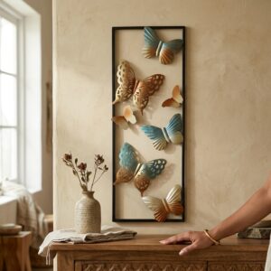 Butterfly Wall Decor – Flutter & Glow Metal Wall Art for Living Room