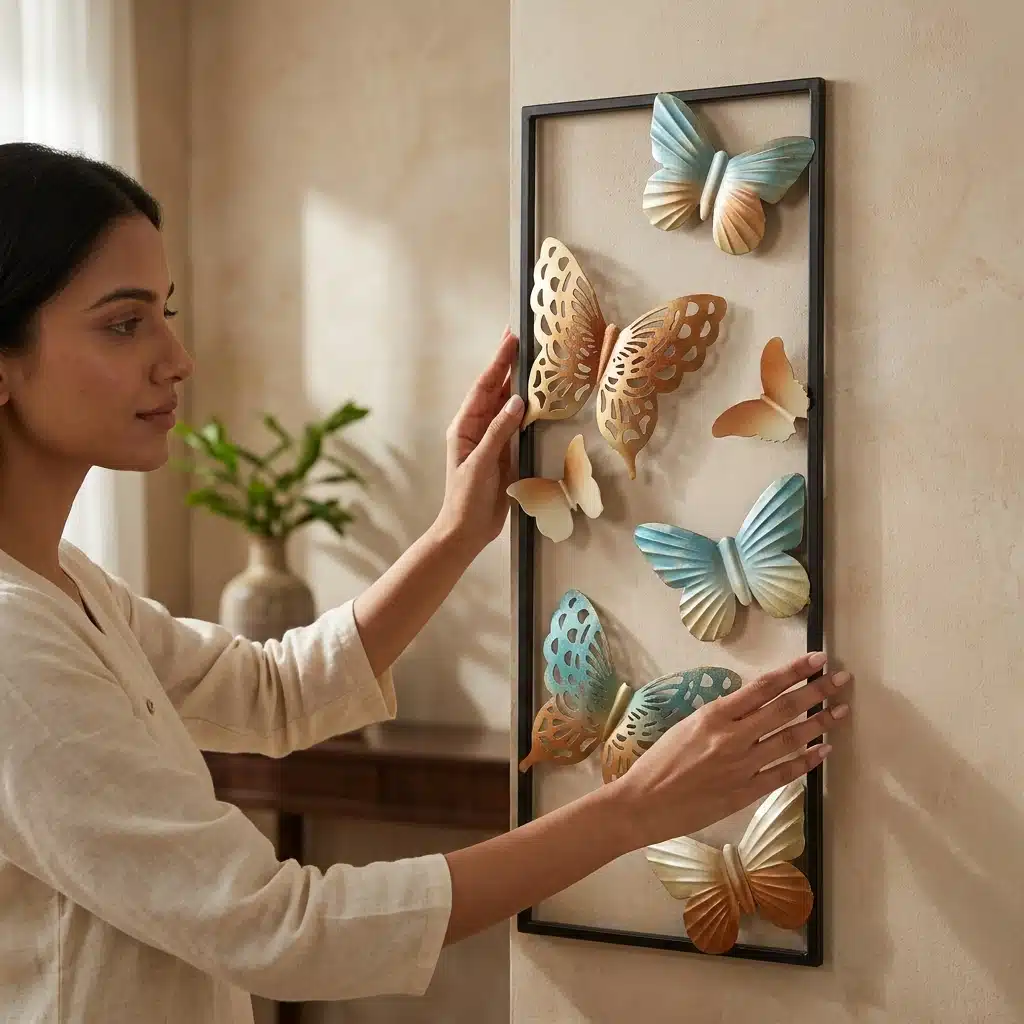 Butterfly Wall Decor – Flutter & Glow Metal Wall Art for Living Room - Image 3